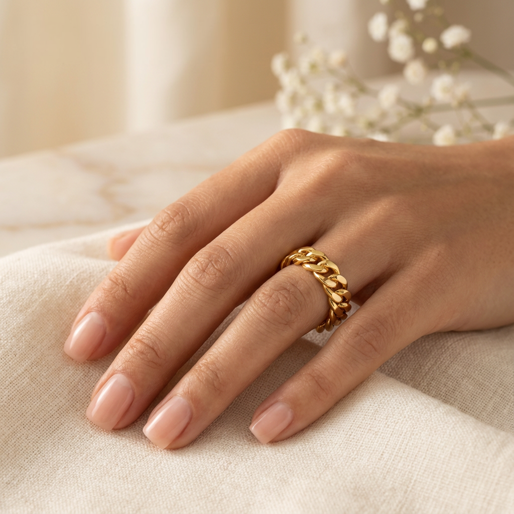 Cuban Luxe Band Ring