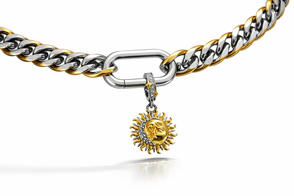 Solar Love Two-Tone Layered Necklace
