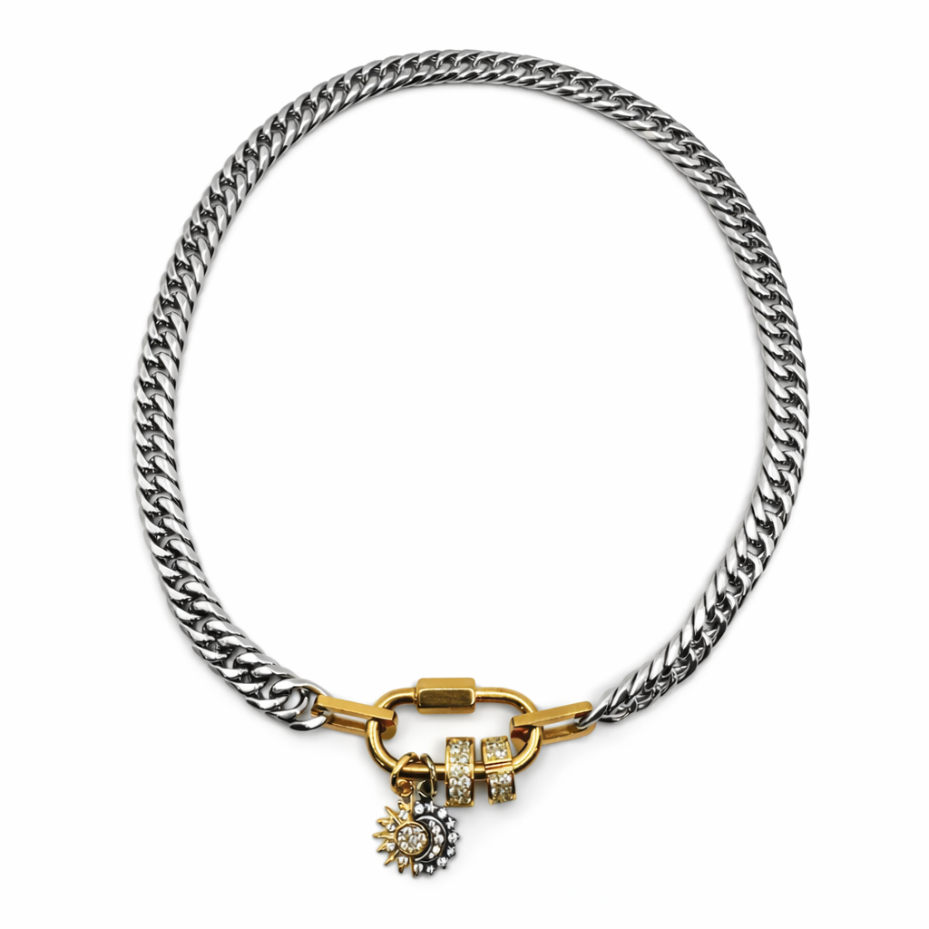 Eclipse Two-tone Cuban Necklace