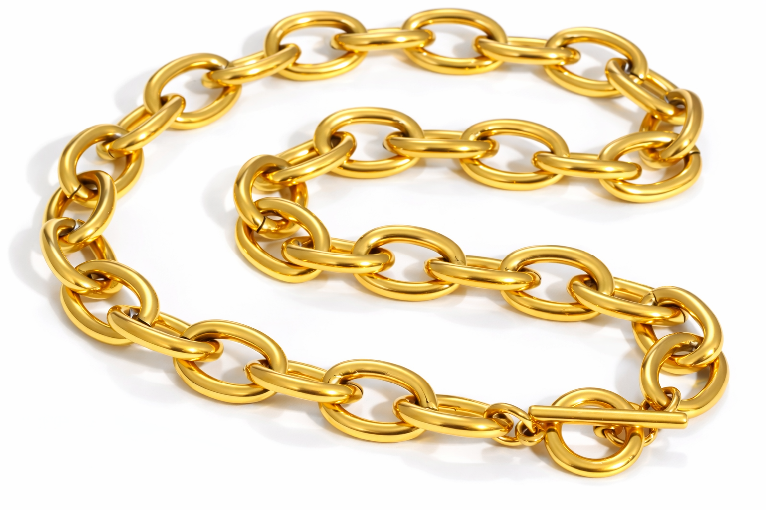 Elara Chunky Rolo Chain Necklace