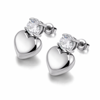 Celeste Heart Stud Earrings