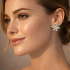 Daisy Tow-Tone Bloom Earrings