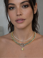 Solar Love Two-Tone Layered Necklace