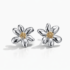 Daisy Tow-Tone Bloom Earrings
