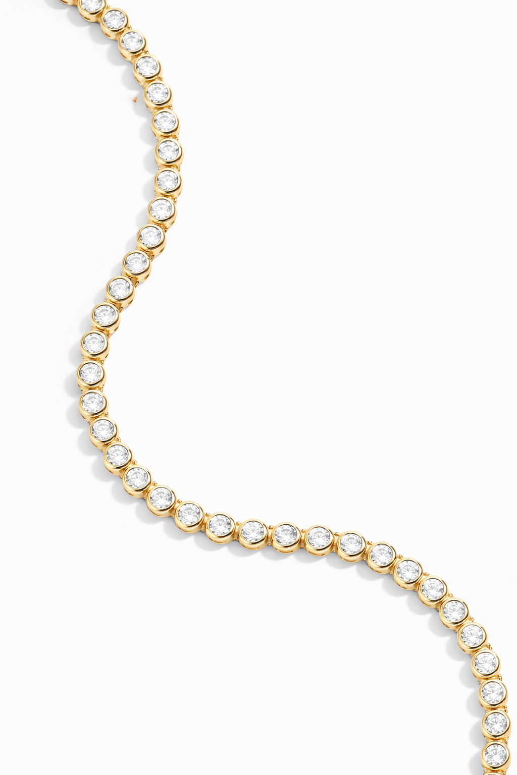 Ayanna Bezel Set Round Tennis Necklace