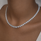 Broken Heart Tennis Necklace
