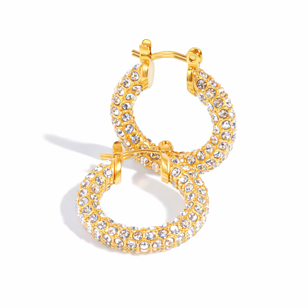 Luna Pavé Hoop Earrings