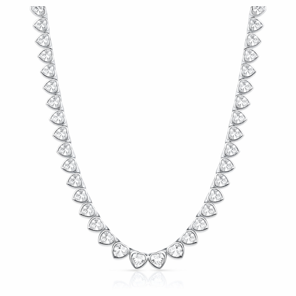 Amore Heart Tennis Necklace