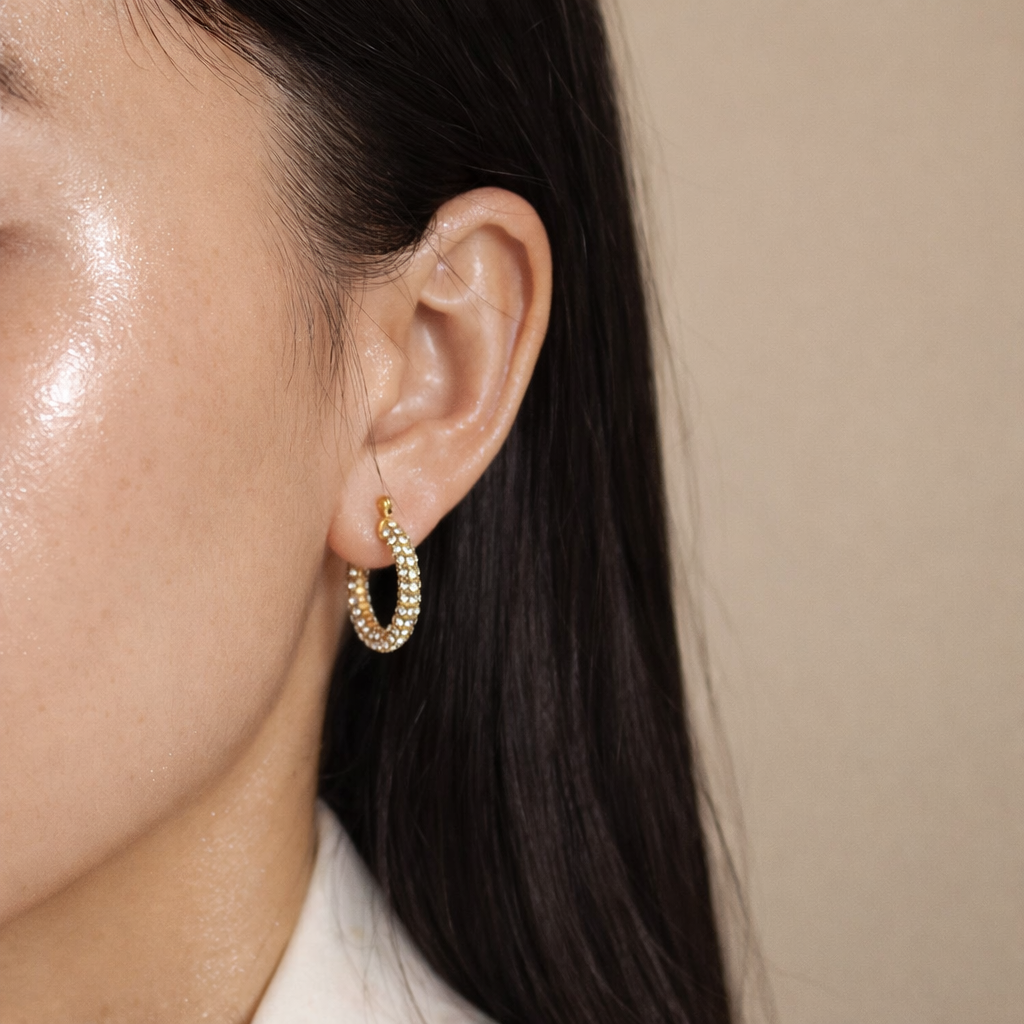 Luna Pavé Hoop Earrings