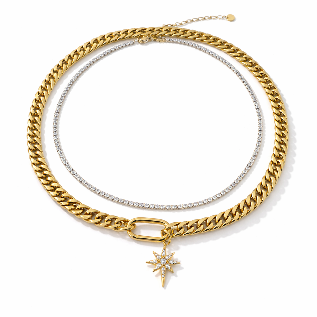 Astra layered Necklace Set