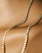 Ayanna Bezel Set Round Tennis Necklace