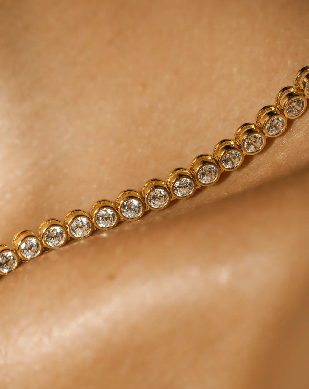 Ayanna Bezel Set Round Tennis Necklace